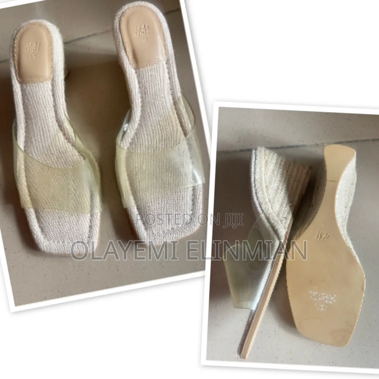 Open Toes Transparent Wedge