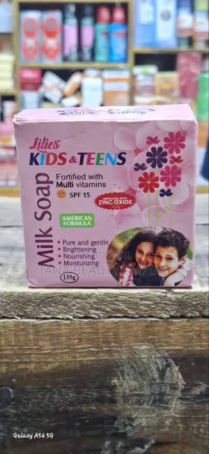 Lilies Kids Teens Milk Wash, Body Cream. Soap