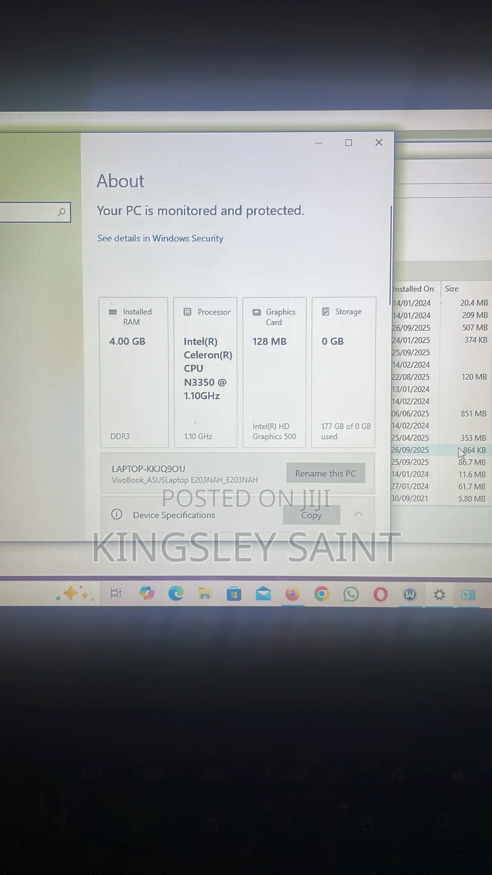 Laptop Asus E203NAH 4GB Intel Celeron HDD 500GB