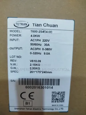 Frequency Inverter Drive. 4kw. 220v