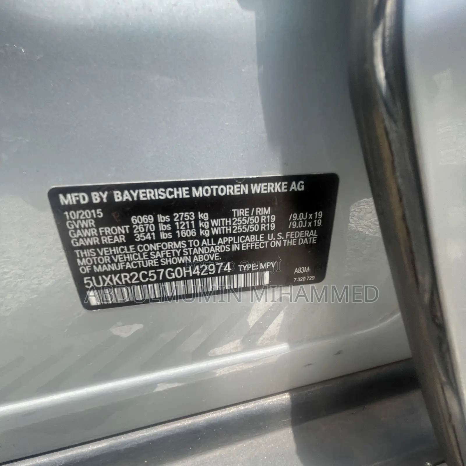 BMW X5 2016 Silver