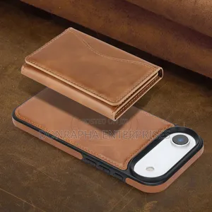 iPhone 17 Air Leather Case Cover - Premium PU Leather Anti-Shock