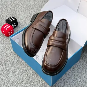 Classic Men's Leather Loafers – Black Brown