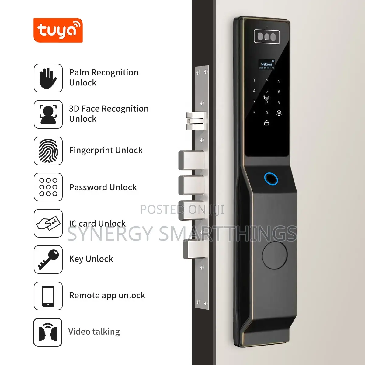 Tuya Z41 Smart Door Lock With Face Recognition, Fingerprint