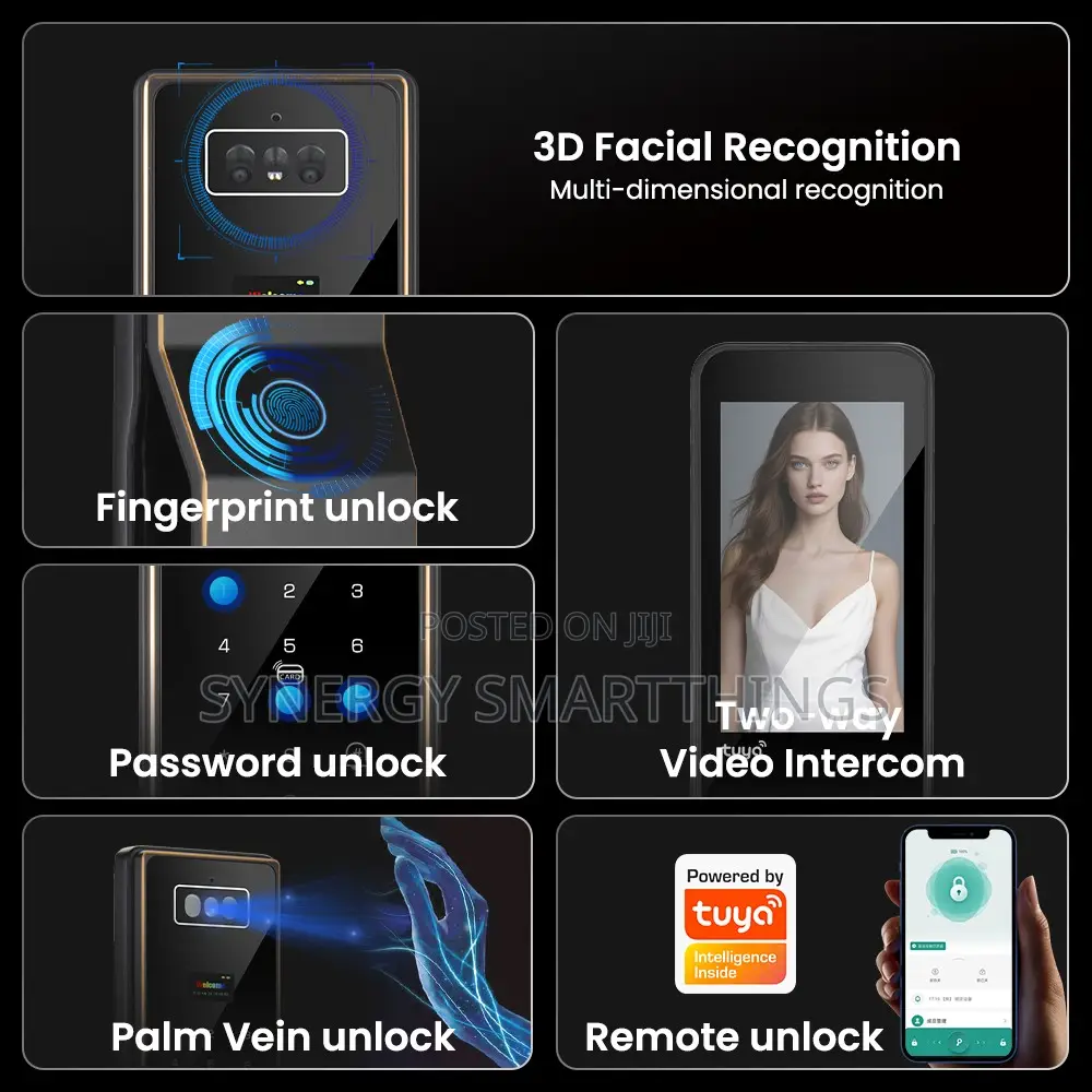 Tuya Z41 Smart Door Lock With Face Recognition, Fingerprint