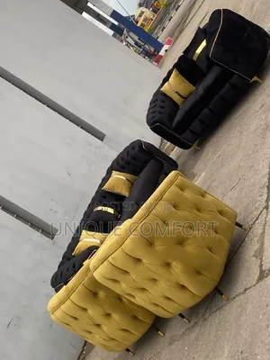 Brand New 7 Seaters Luxury Sofa Set With Throw Pillows