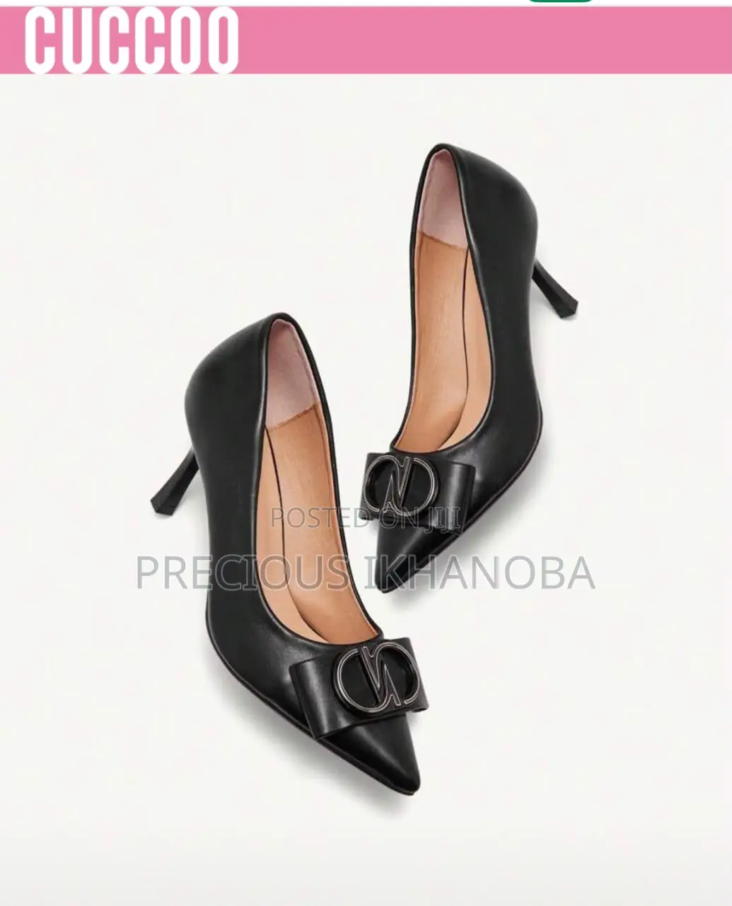 Elegant Black Pointed Toe Heel