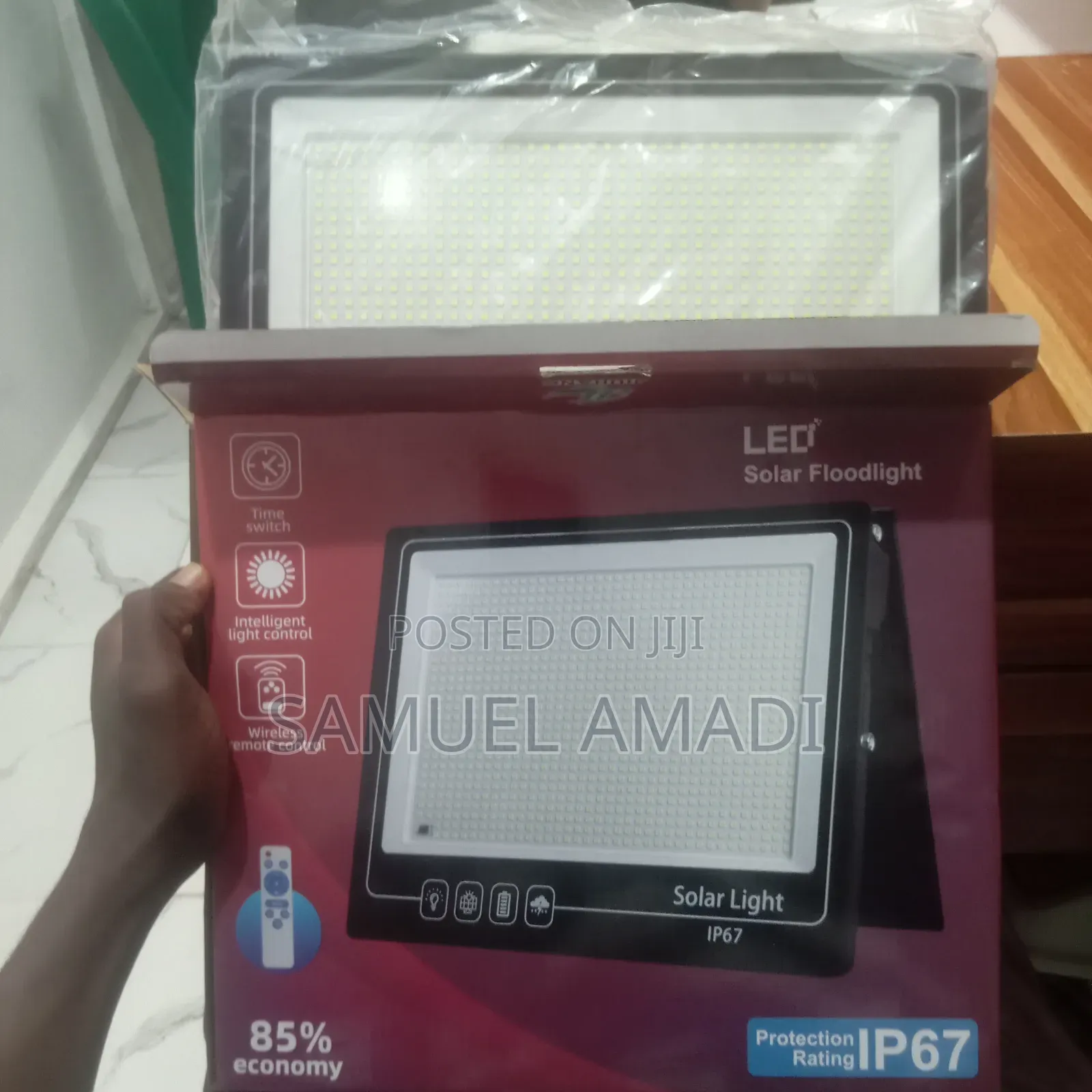 LED Solar Floodlight IP67 Security Lamp With Remote