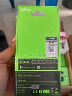 Oraimo 20W Type-C to Type-C Fast Charger PowerCube 202 (OCW-5202UCC)