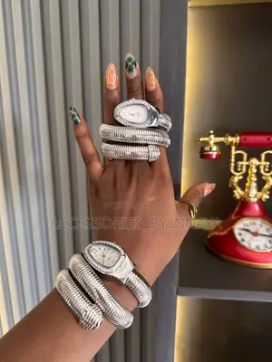 Silver Quartz Snake Watch