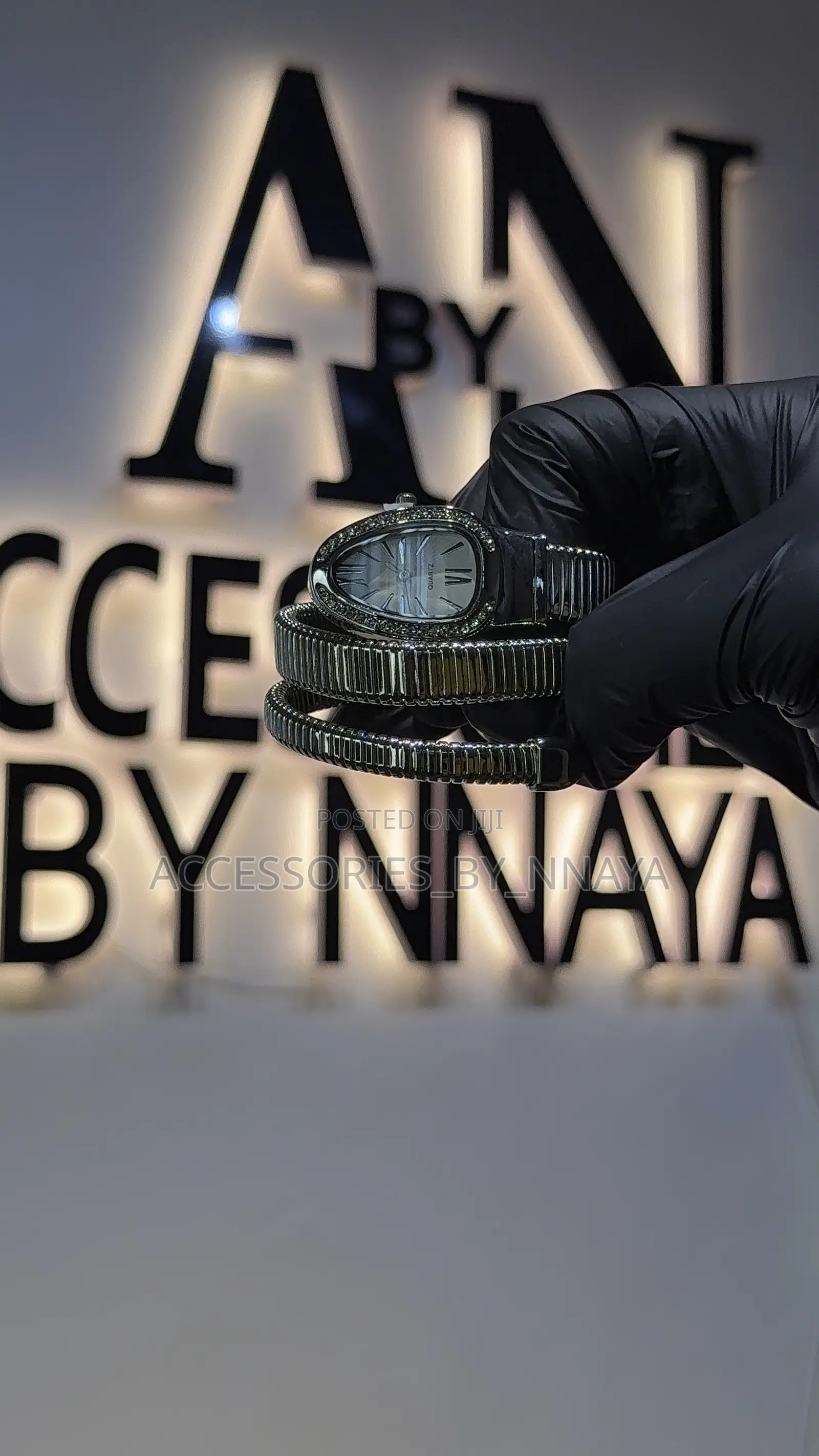 Silver Quartz Snake Watch