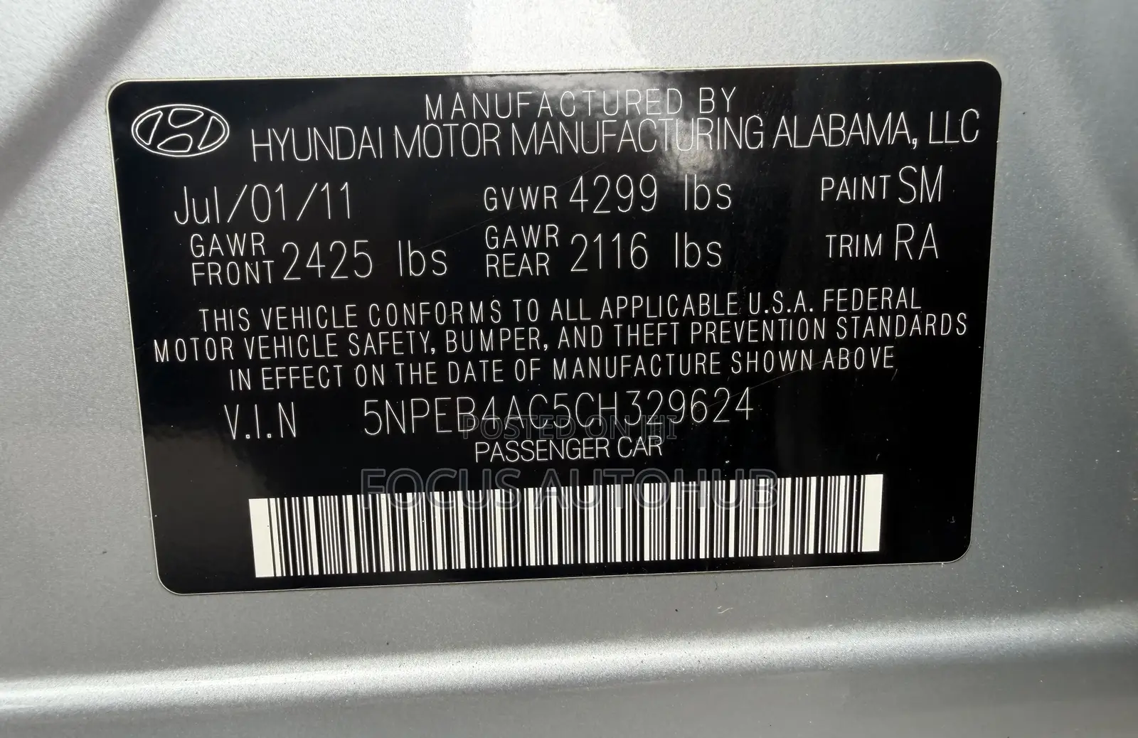 Hyundai Sonata 2011 Silver