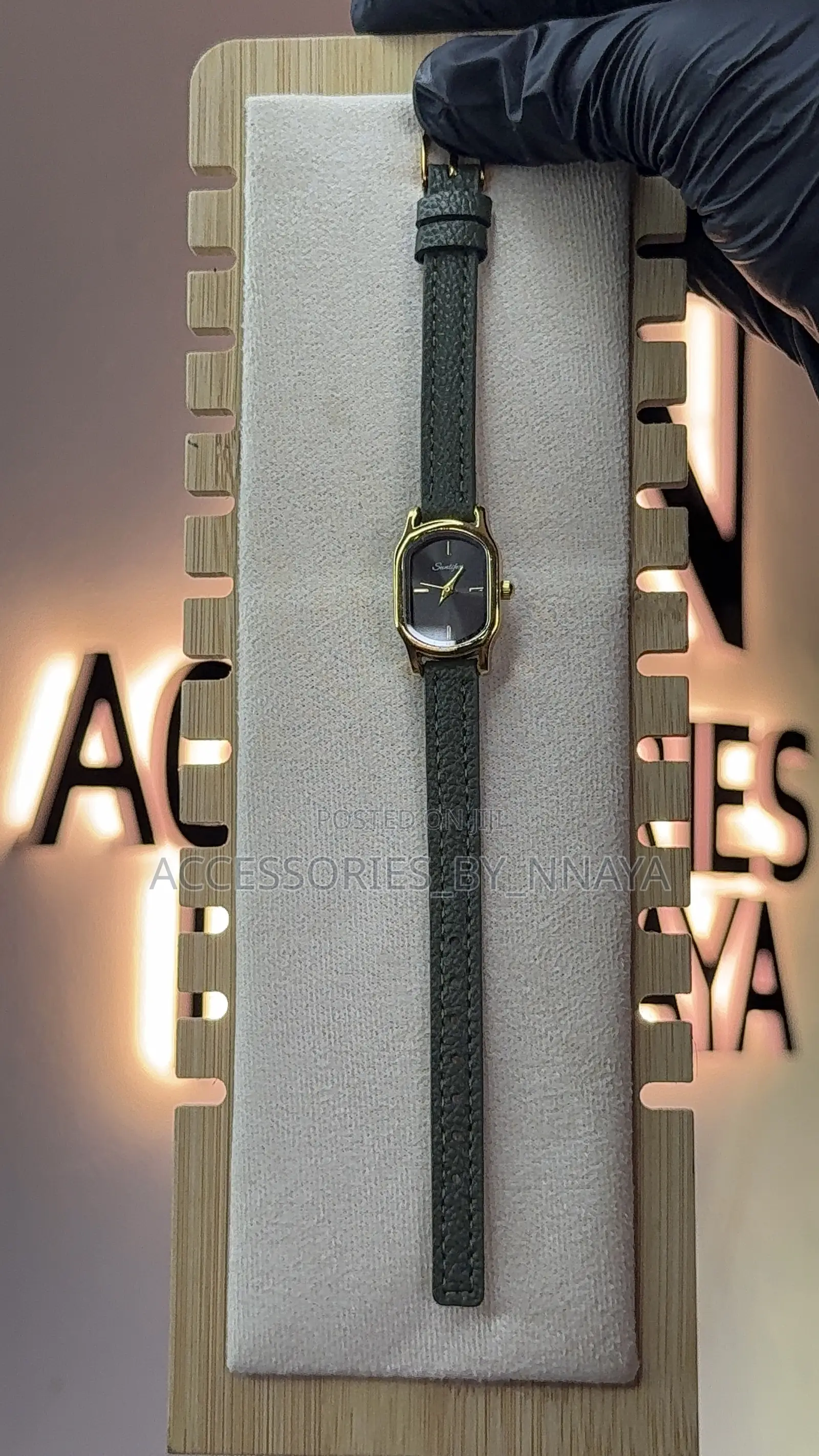 Green Leather Watch