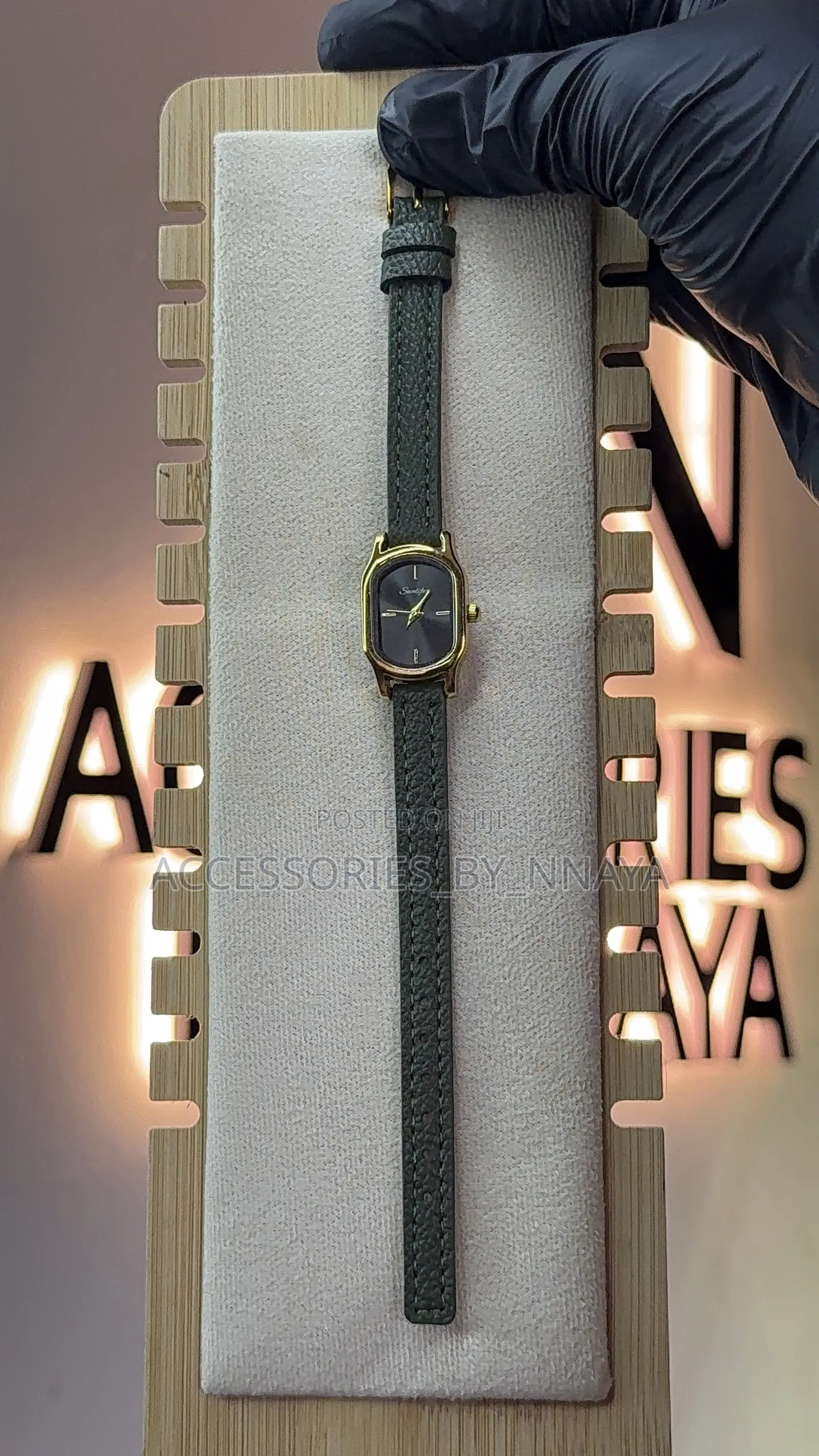 Green Leather Watch