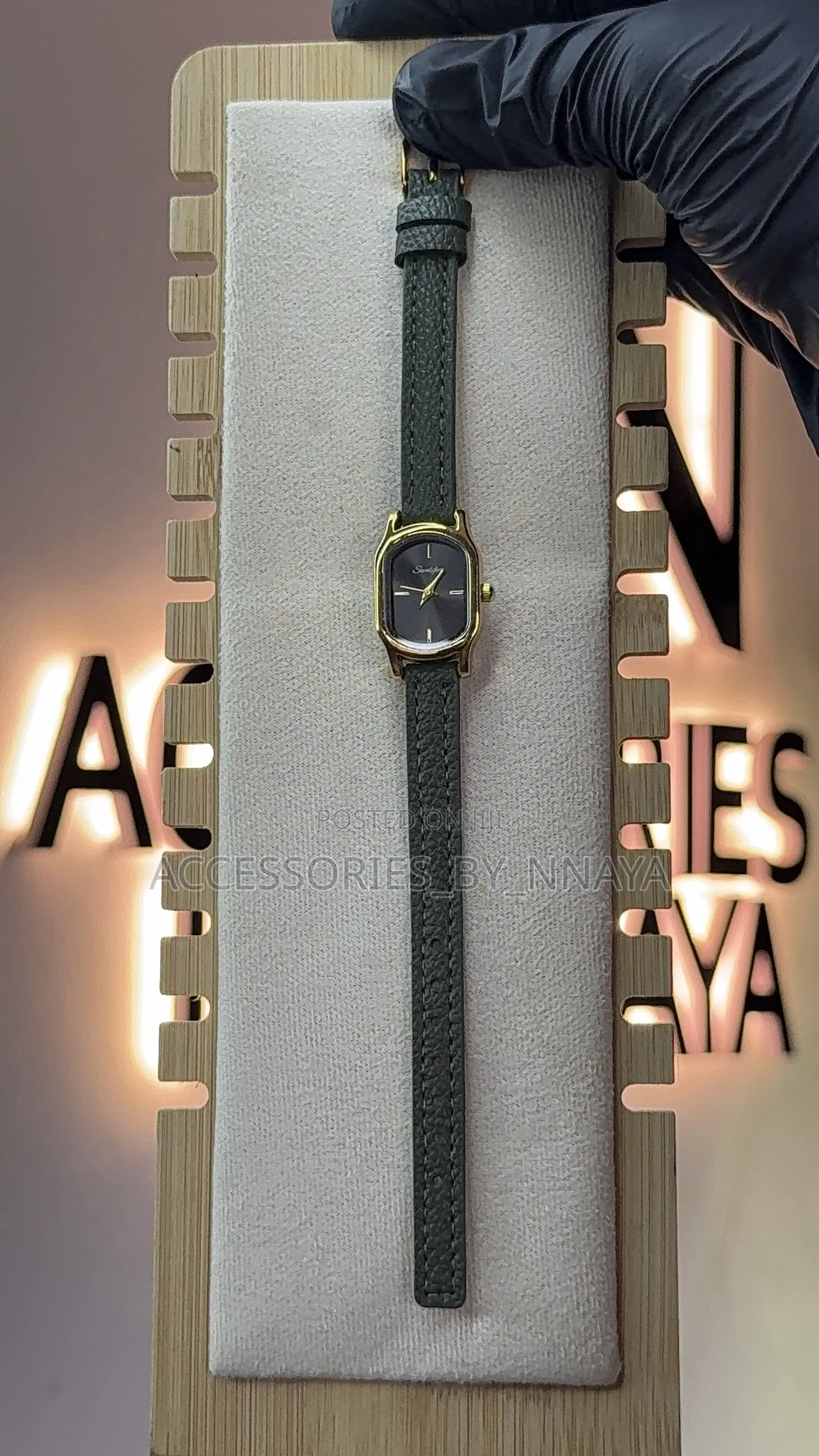 Green Leather Watch