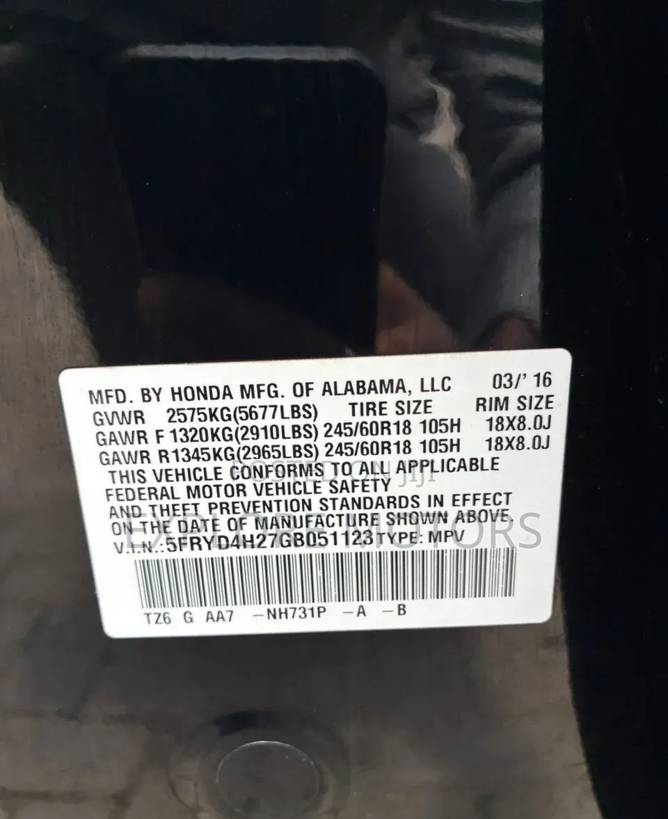 Acura MDX 2016 Black