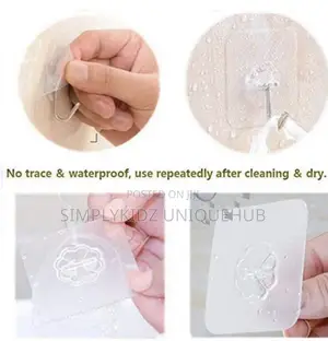 Strong Transparent Self-Adhesive Wall Hook - 5pcs