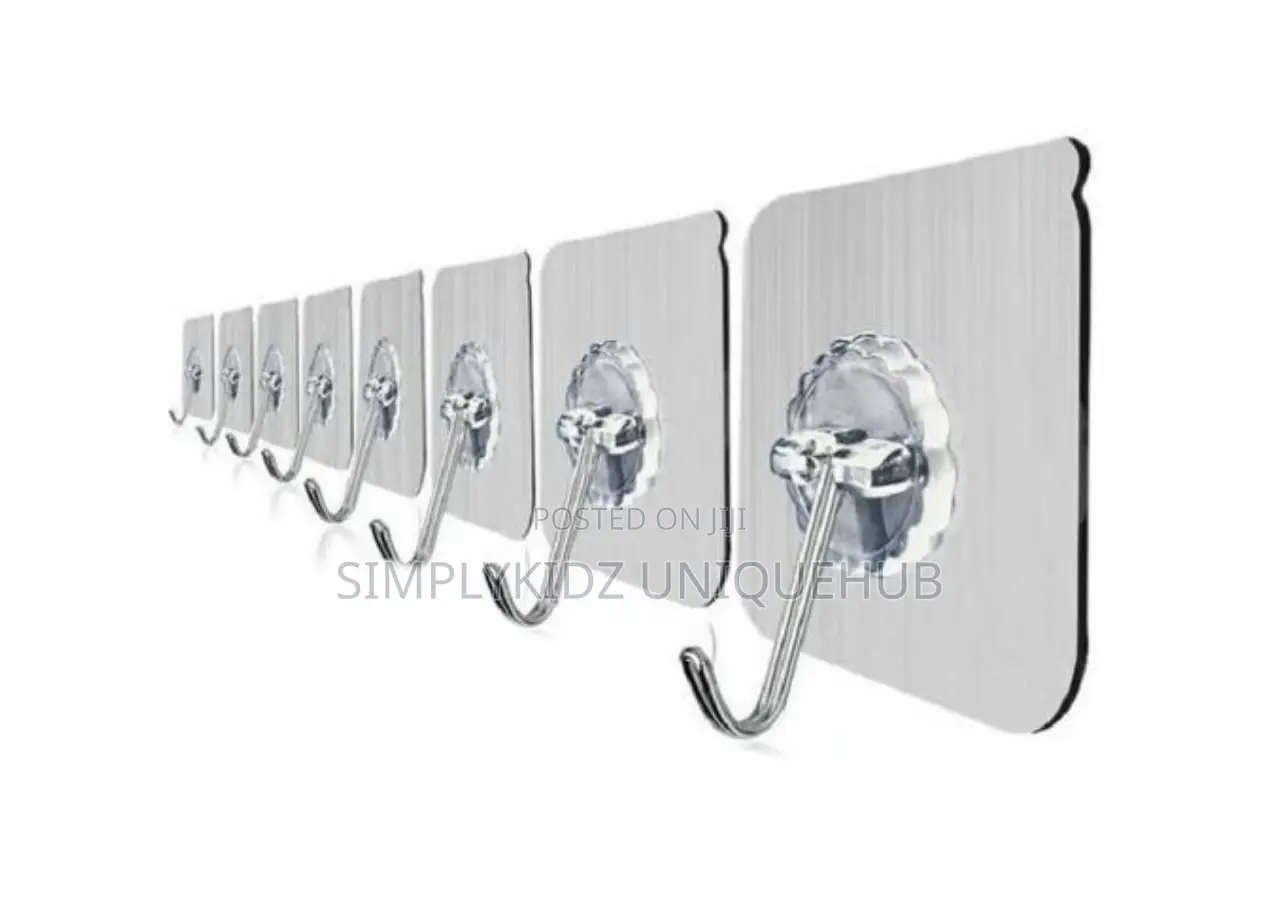 Strong Transparent Self-Adhesive Wall Hook - 5pcs