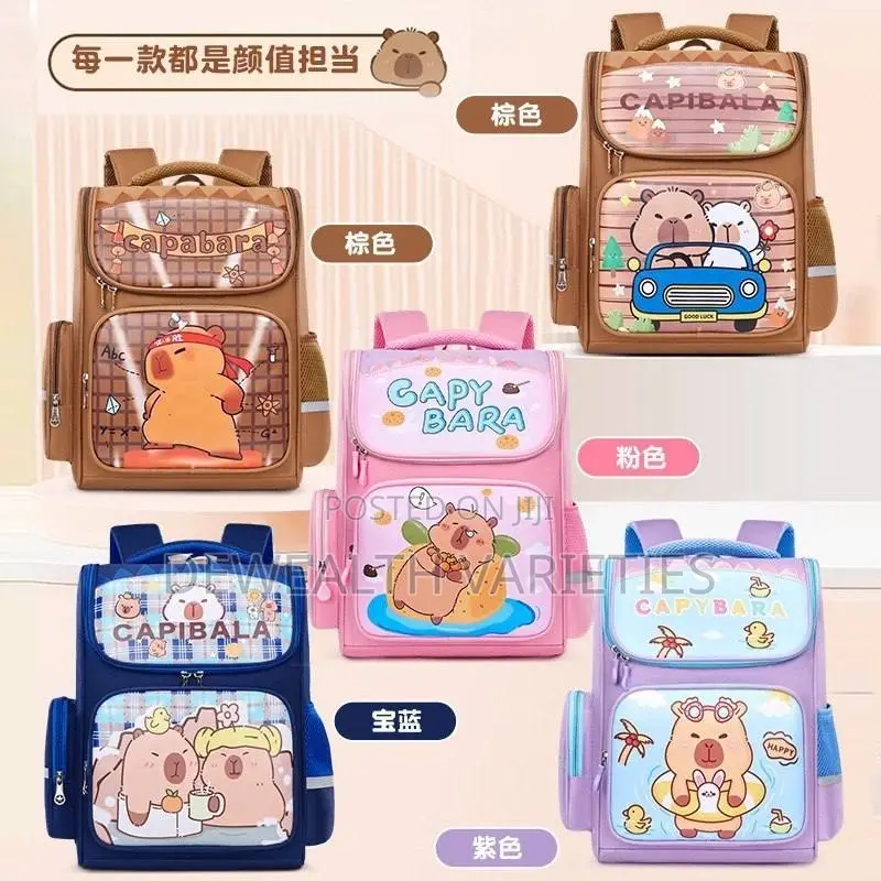 Capybara Stock Quality School Bag