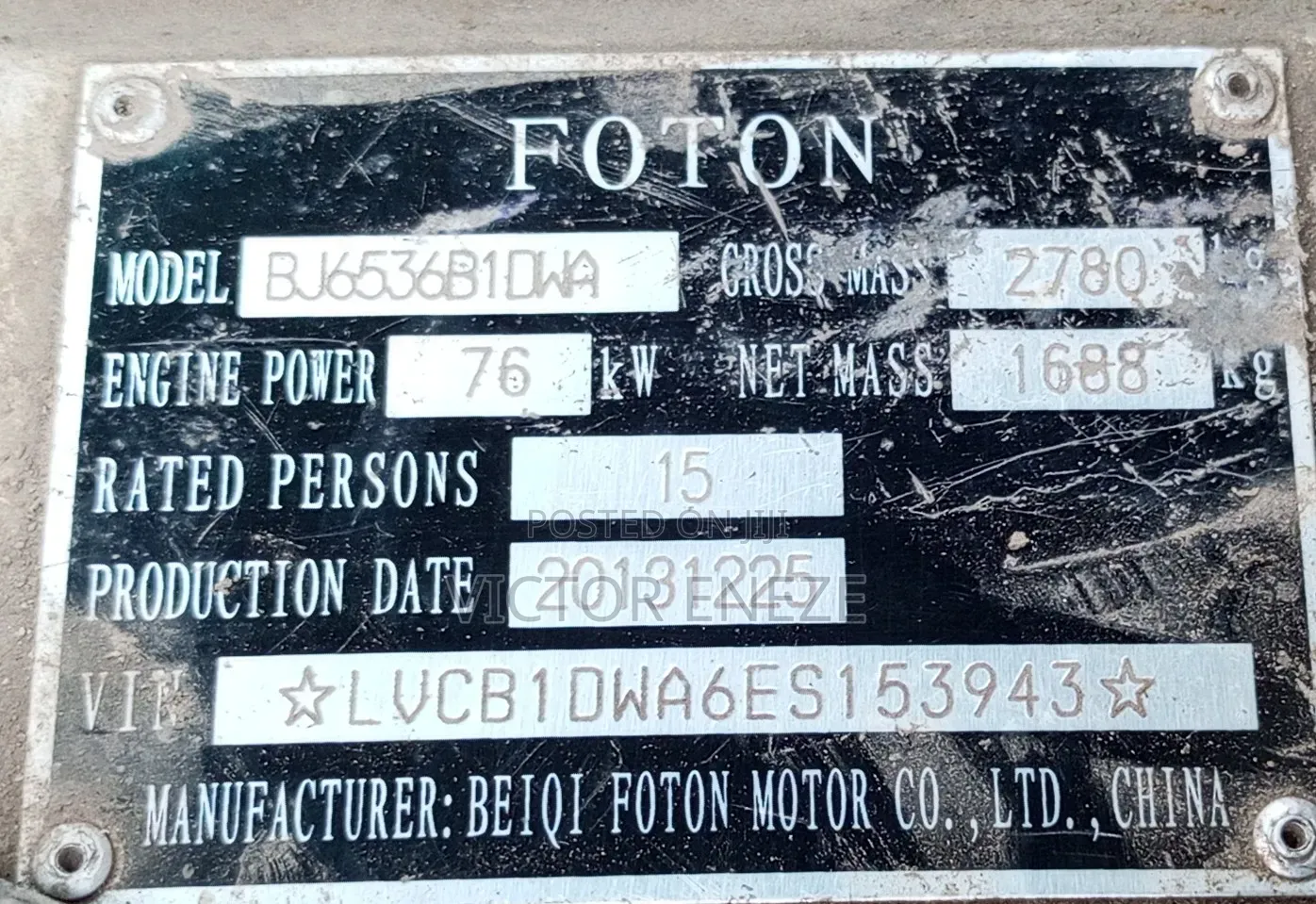 Foton View 2013 White