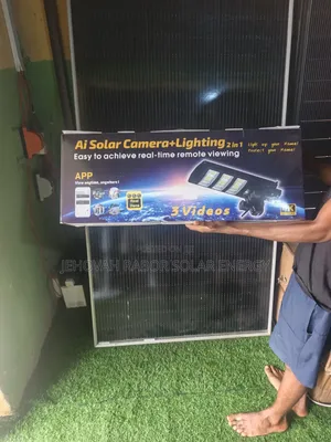 3 Lense PTZ AI CCTV Camera Street Lights