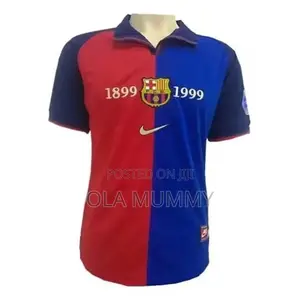 Barcelona Home Retro Jersey Men's 100-Year Anniversary 1899-1998