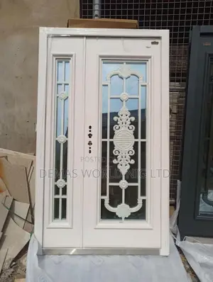 4 by 8ft White France Glass Door