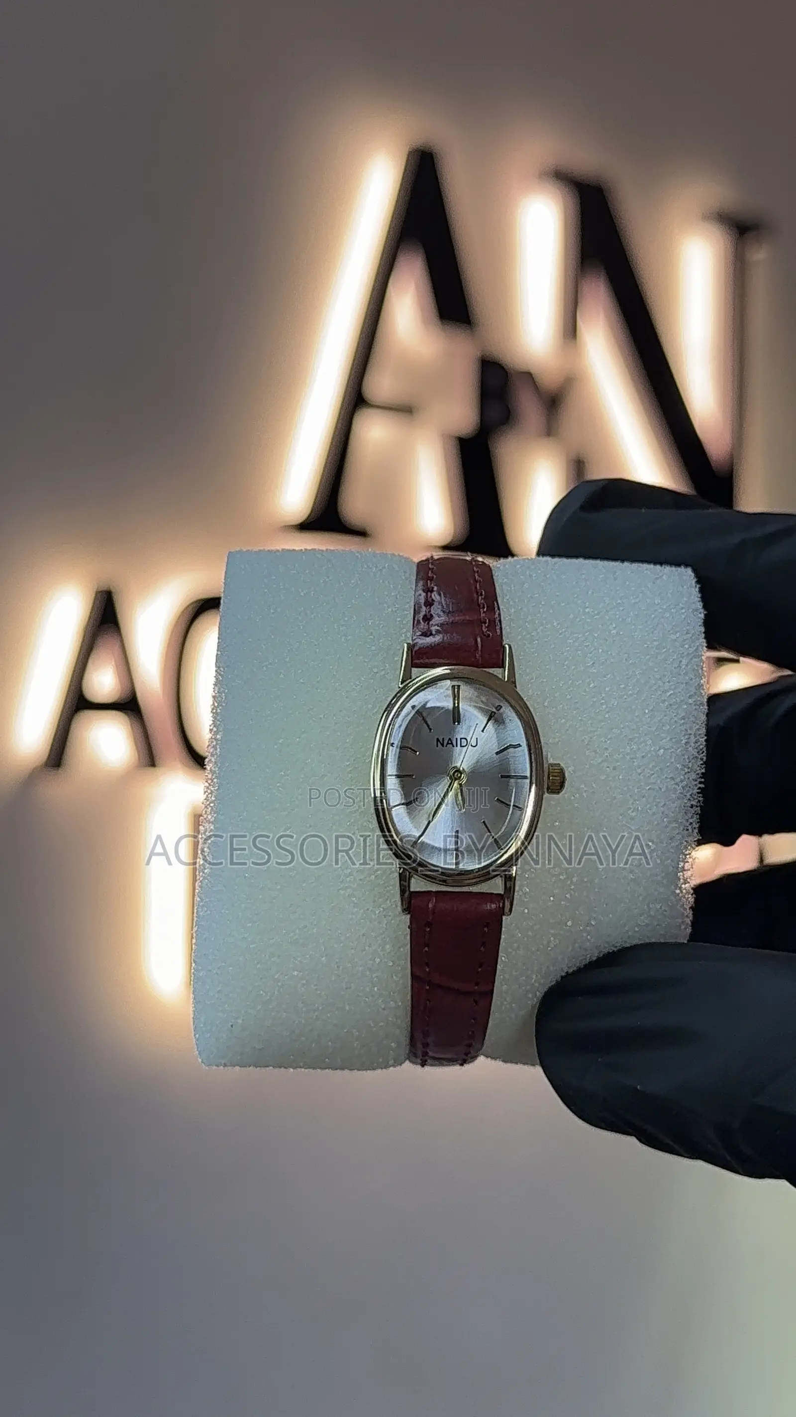 Oxblood Mini Leather Watch
