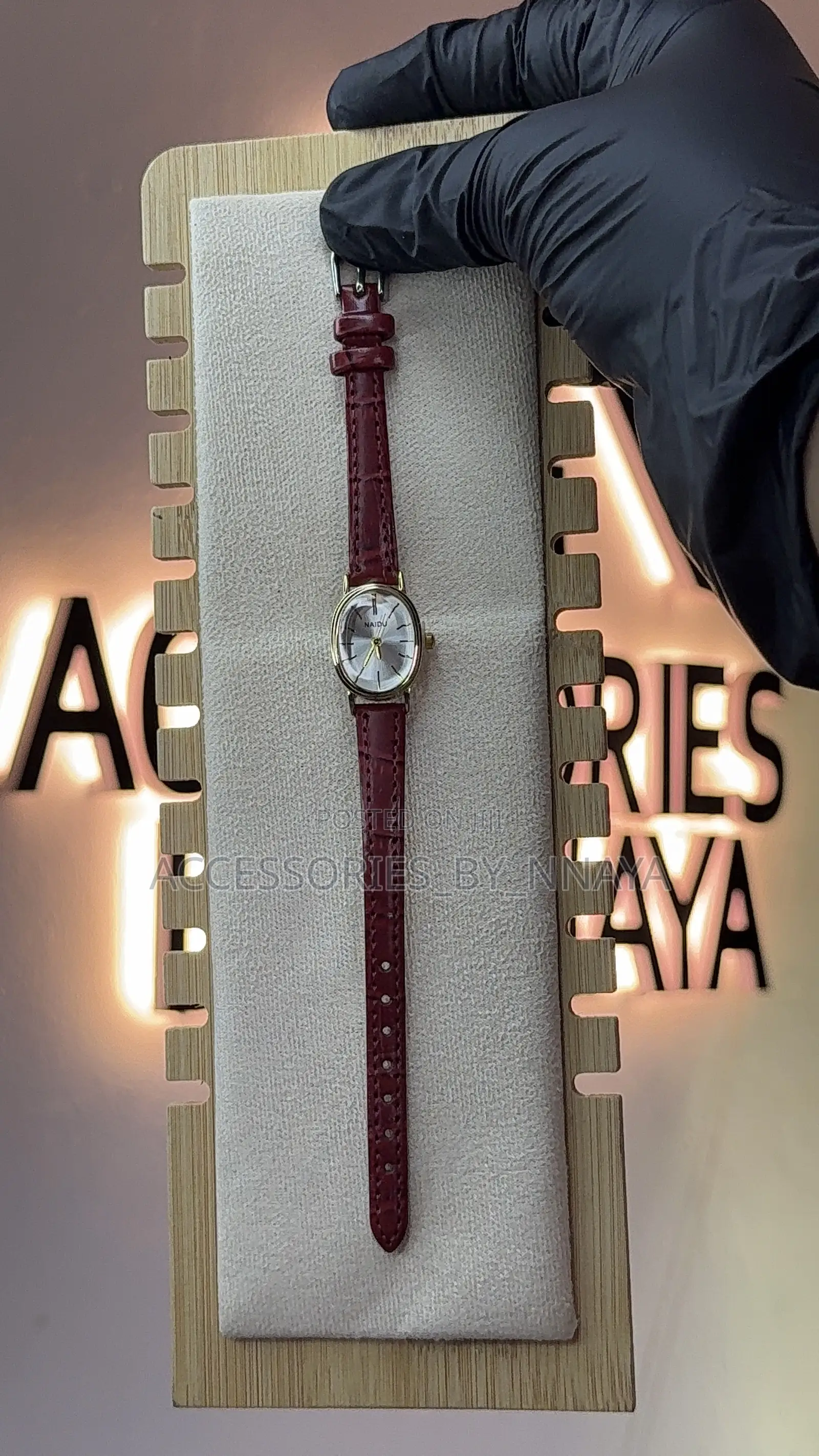 Oxblood Mini Leather Watch