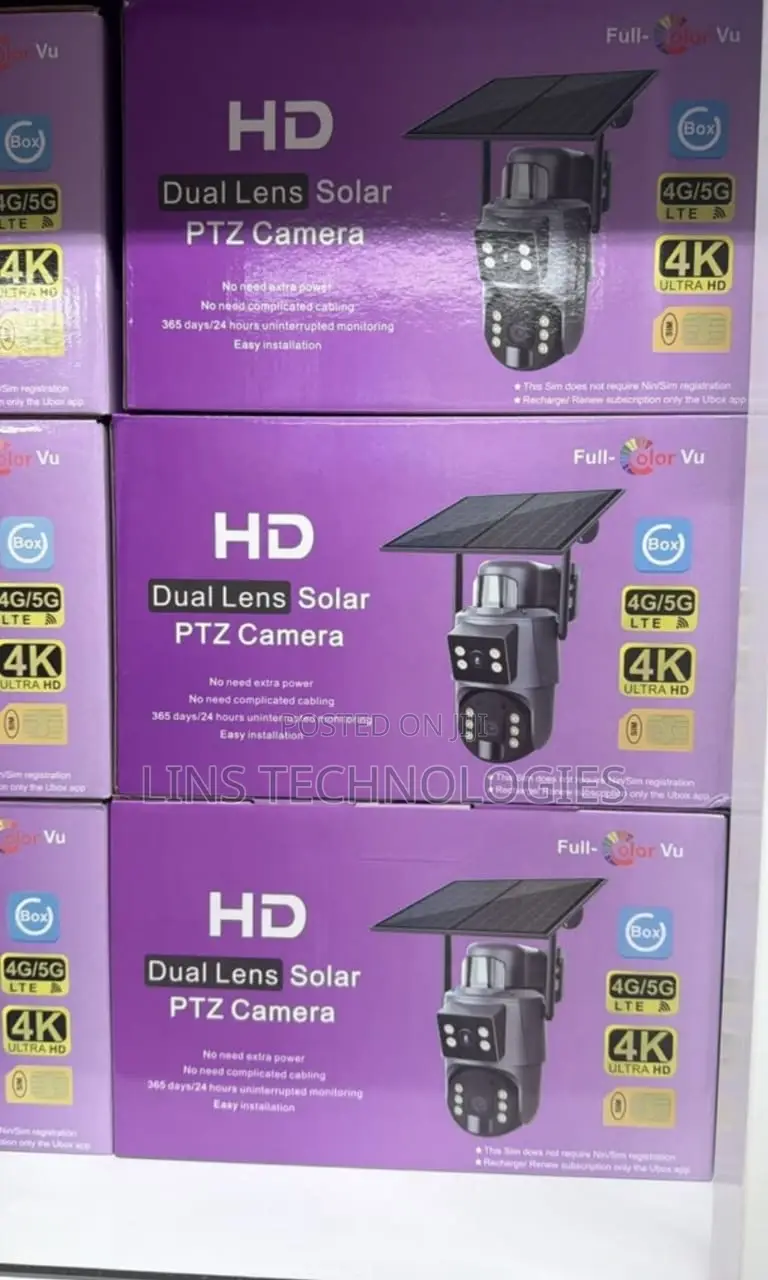 Ubox Dual Lens Solar PTZ 4g Camera