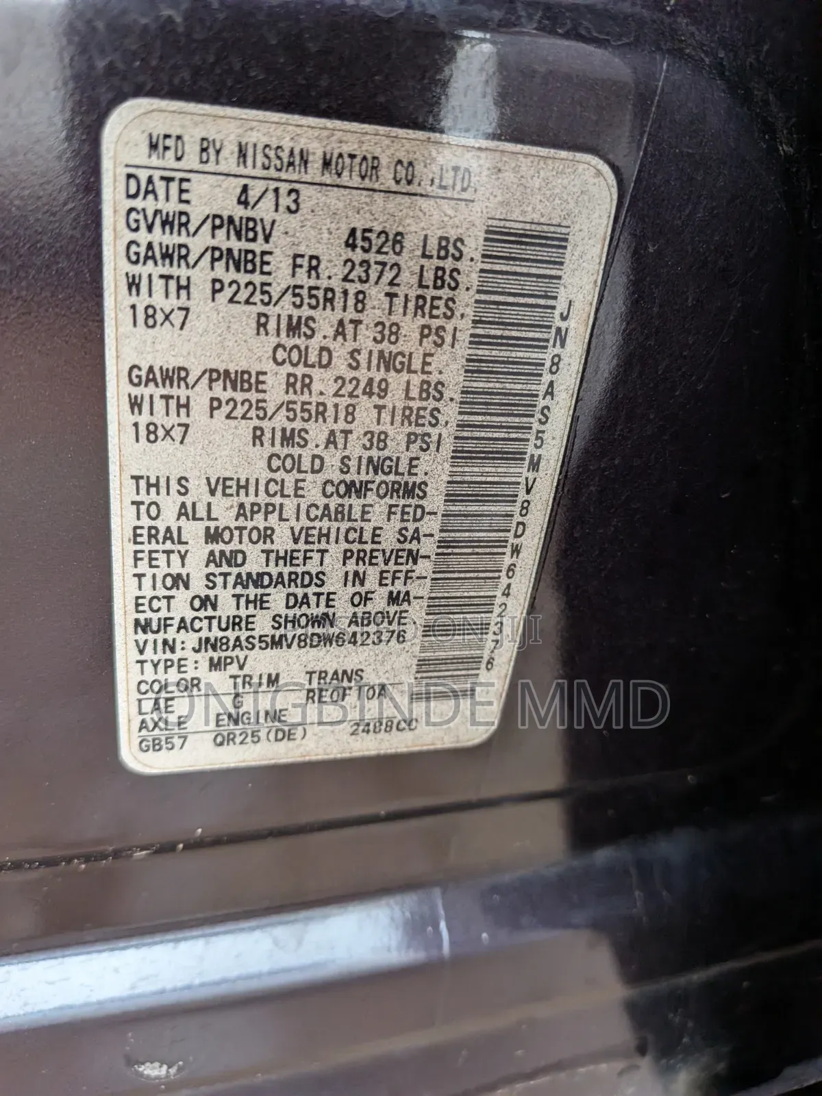 Nissan Rogue 2013 Pearl