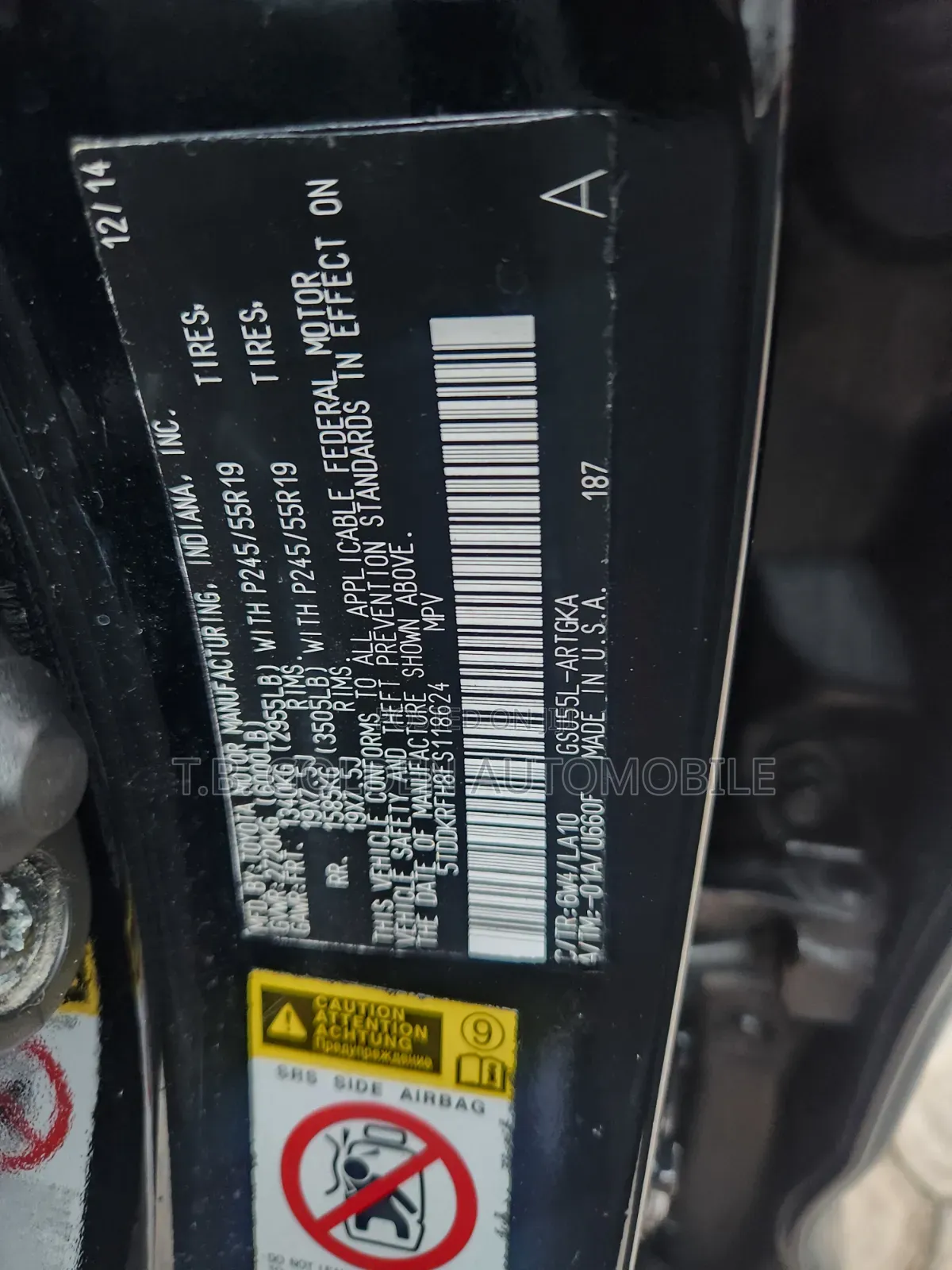 Toyota Highlander 2015 Black