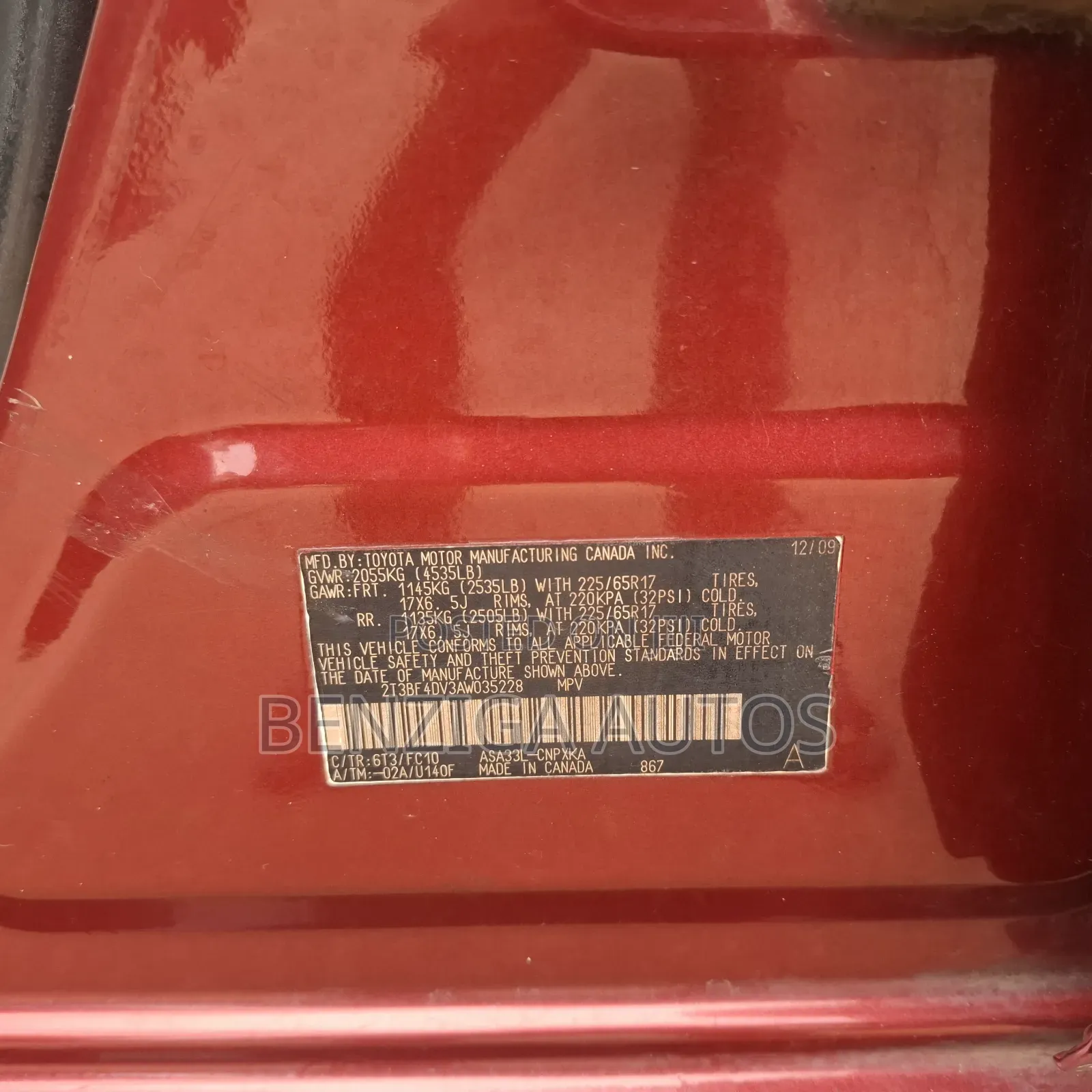 Toyota RAV4 2010 Red
