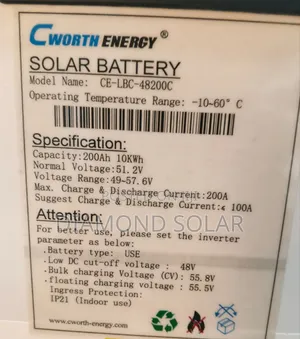 10kwh 51.2v C Worth Energy Lithium Ion Battery