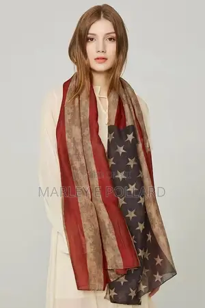 2026 Retro Design USA Printed Scarf , Men’s Women’s Neck Scarf