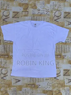 Fruit of the Loom Original White Plain Tee Shirt Size Large L