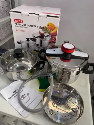 8 Pieces Pressure Cooker Set 7+5 Liters