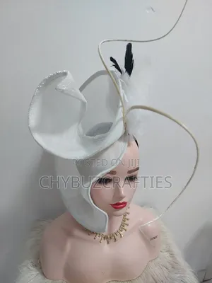 White Free Form Hat