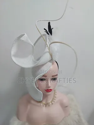 White Free Form Hat