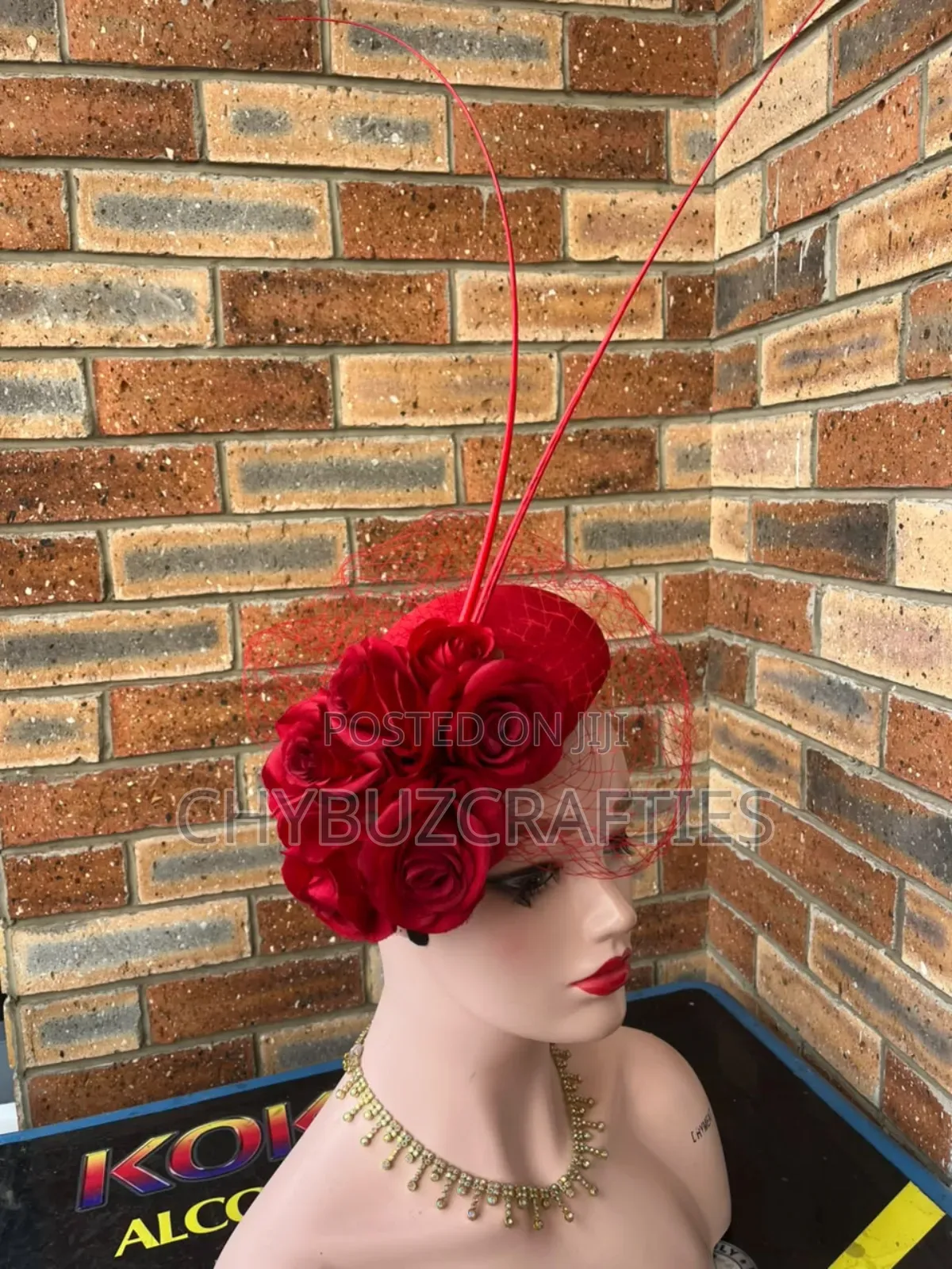 Red Rose Facinator