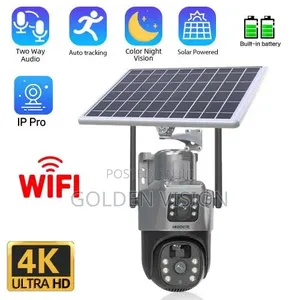 Wifi Solar IP Security Camera Dual Lens Outdoor Waterproof 8MP