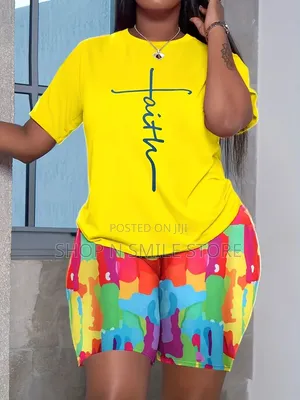 Ladies 2 Pieces Shortsleeve and Short Lounge Wears