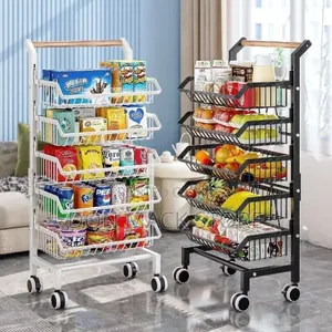 Multi Purpose Kitchen Trolley Storage Organizers 4Layers.