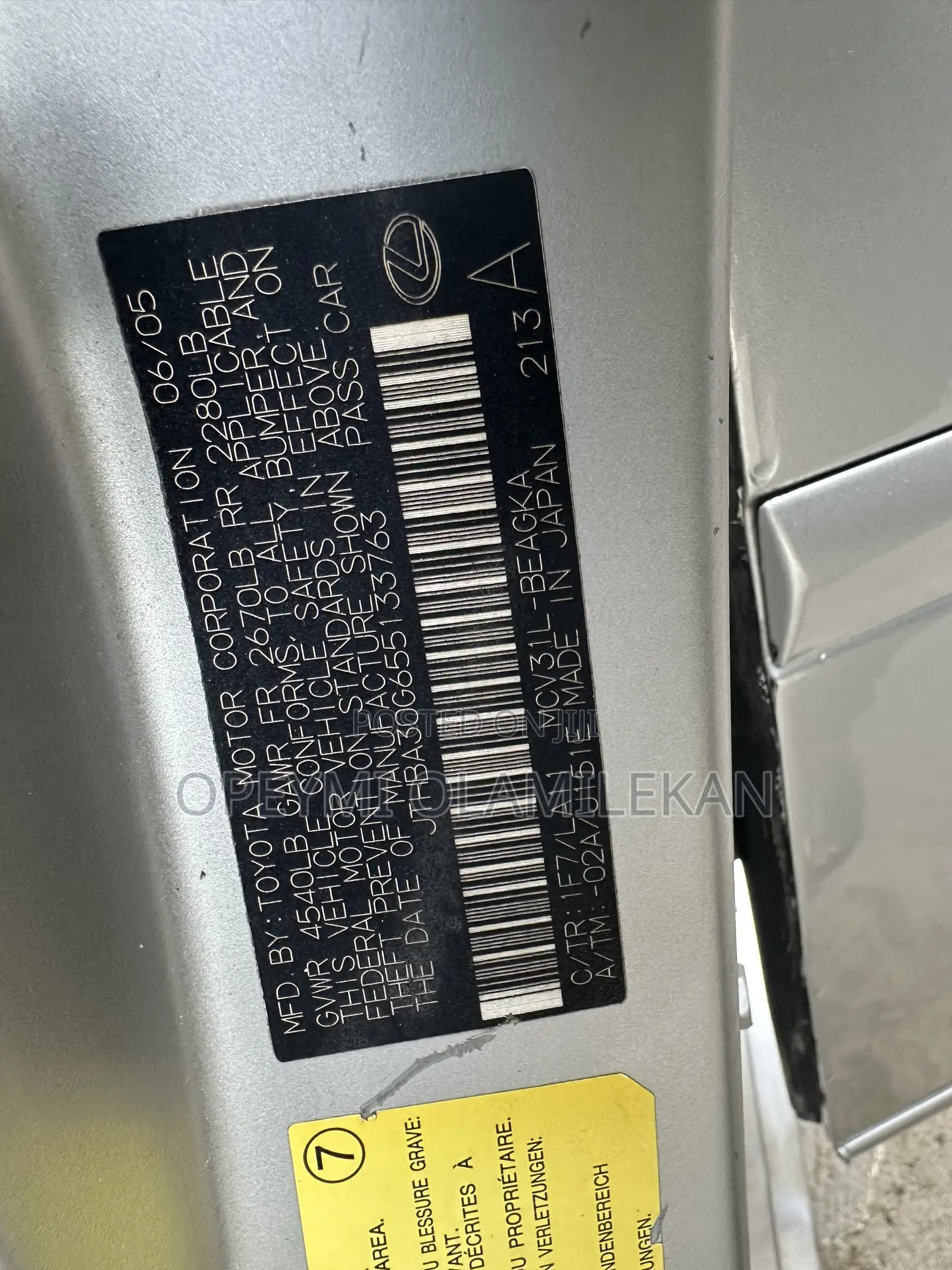 Lexus ES 330 2006 Silver