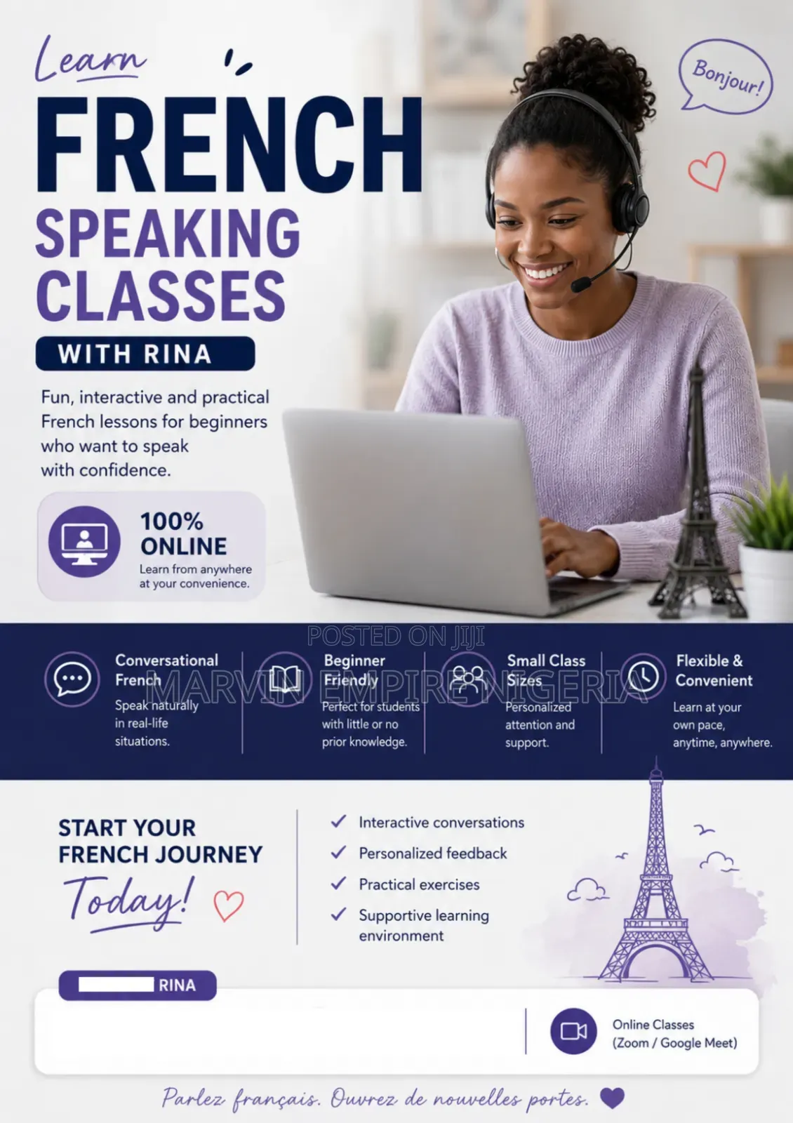 Online French Speaking Classes for Beginners | Learn With Rina