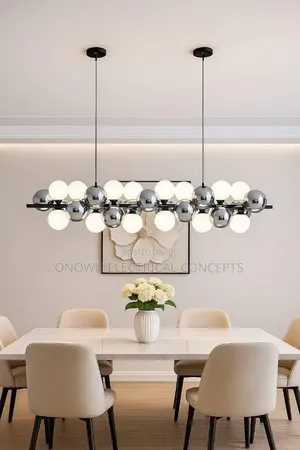 Modern Luxury Grey Glass Pendant Chandelier LED Ceiling Light
