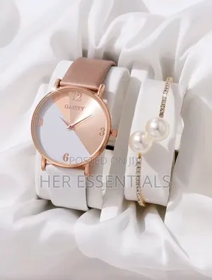 Pearl Watch Bracelet Set
