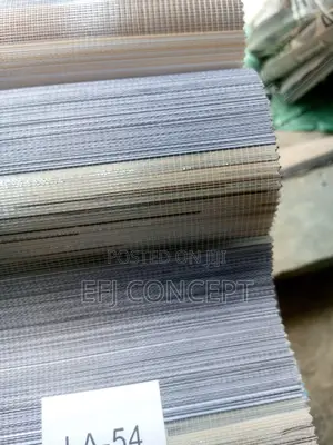 Plain Grey Plus Plain Cream Day and Night Window Blind Design