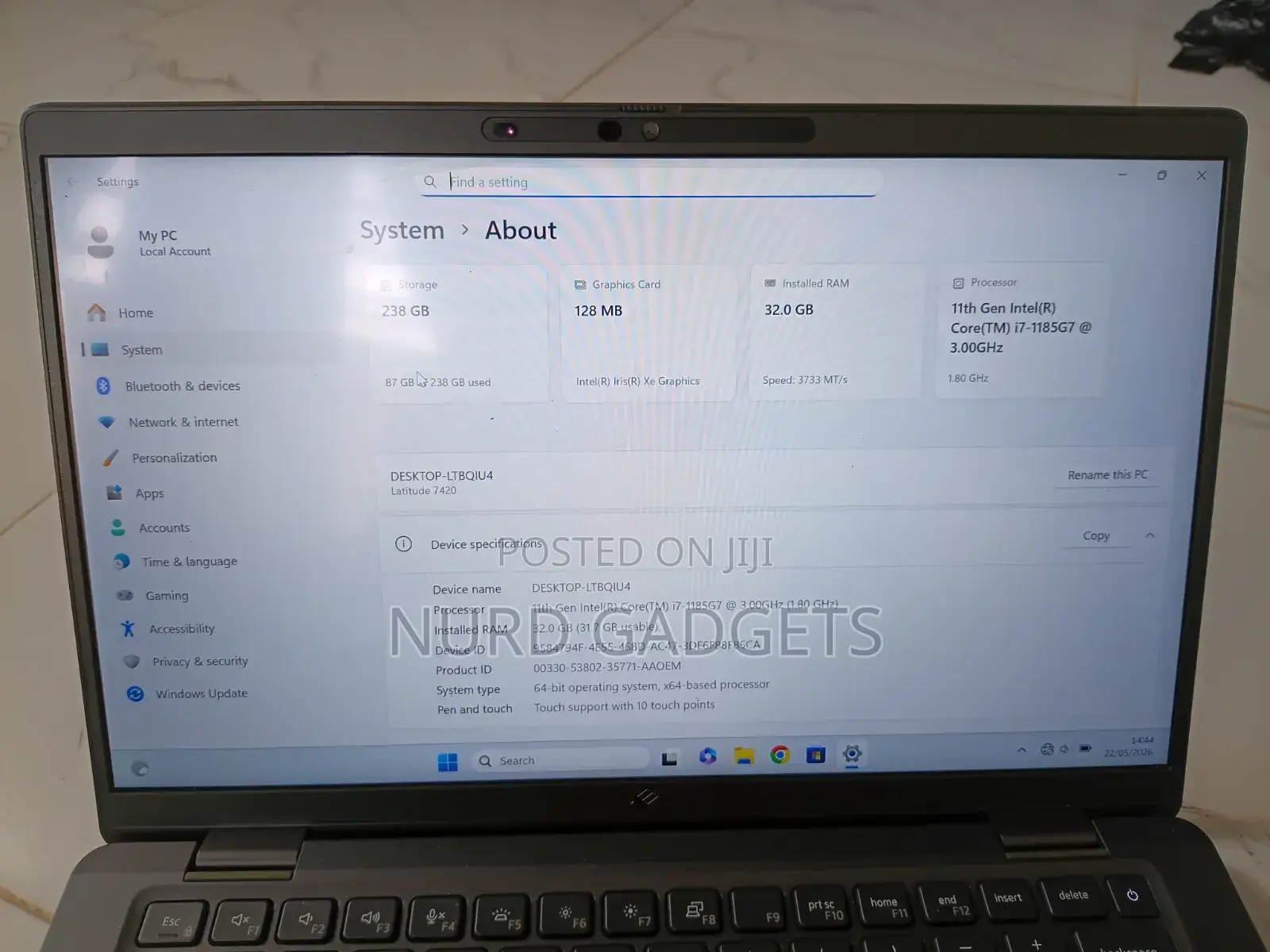 Laptop Dell Latitude 7420 32GB Intel Core i7 SSD 256GB