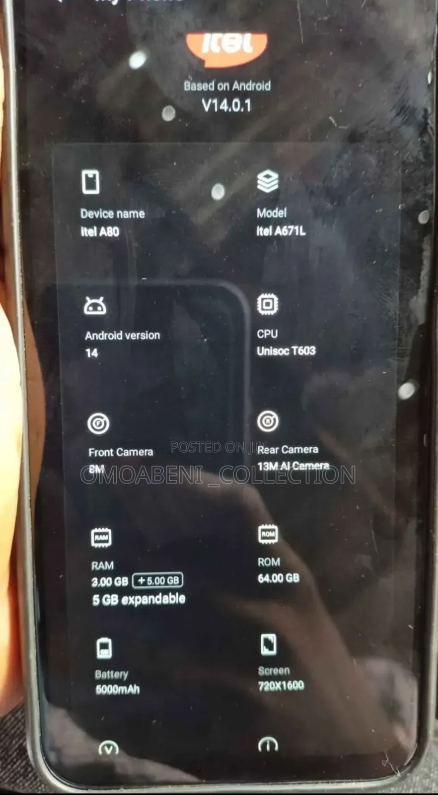 Itel A80 64 GB Black